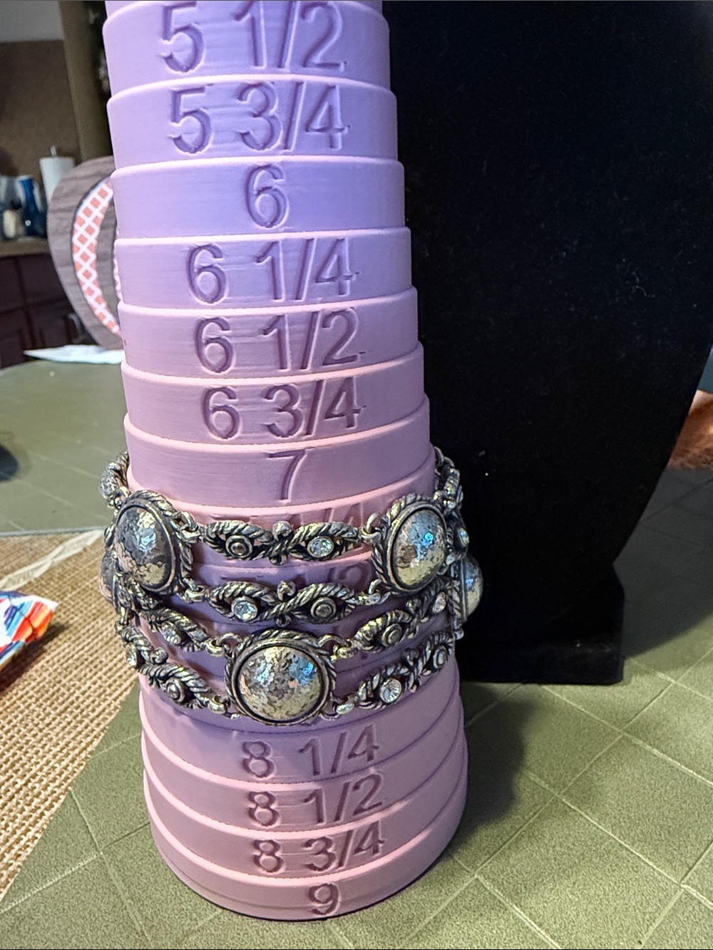 Brighton Silver-Tone Filigree Bracelet with Crystal Accents - Purple